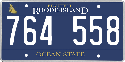 RI license plate 764558