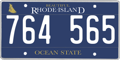 RI license plate 764565