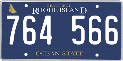 RI license plate 764566