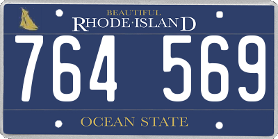 RI license plate 764569