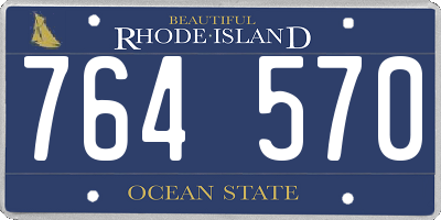 RI license plate 764570