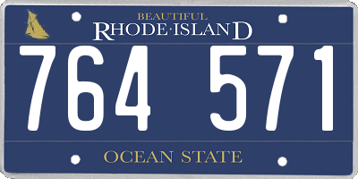 RI license plate 764571