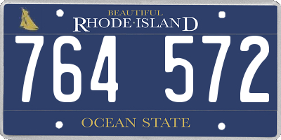 RI license plate 764572