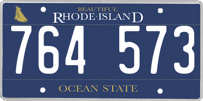 RI license plate 764573