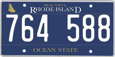 RI license plate 764588