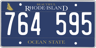 RI license plate 764595