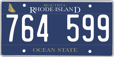 RI license plate 764599