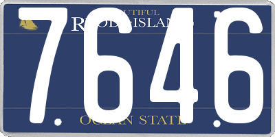 RI license plate 7646