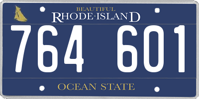 RI license plate 764601