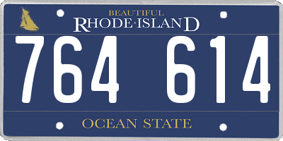 RI license plate 764614