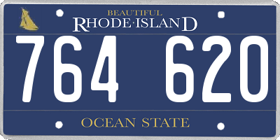 RI license plate 764620