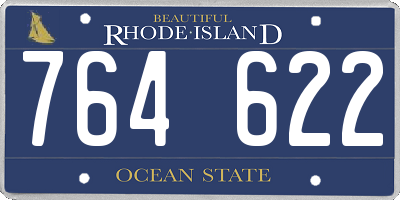 RI license plate 764622