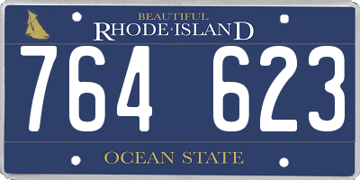 RI license plate 764623