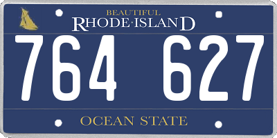 RI license plate 764627