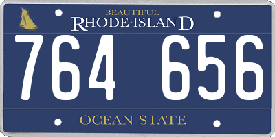 RI license plate 764656