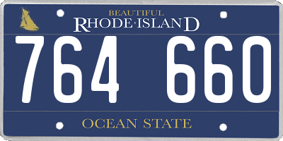 RI license plate 764660