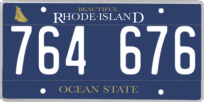 RI license plate 764676