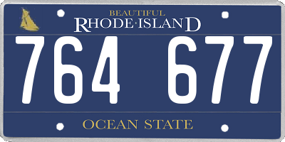 RI license plate 764677