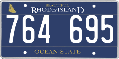 RI license plate 764695