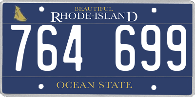 RI license plate 764699