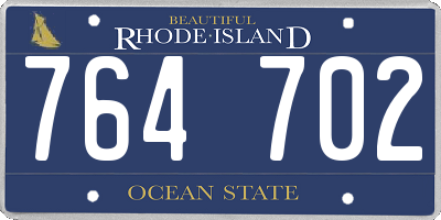 RI license plate 764702