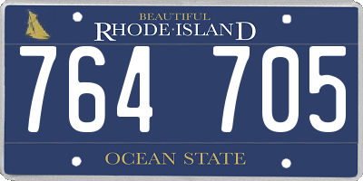 RI license plate 764705