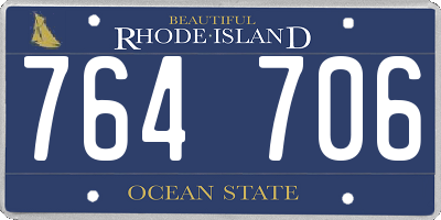 RI license plate 764706