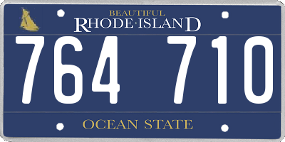 RI license plate 764710