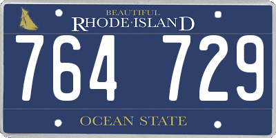 RI license plate 764729