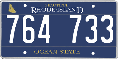 RI license plate 764733