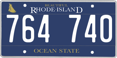 RI license plate 764740