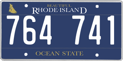 RI license plate 764741