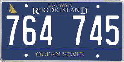 RI license plate 764745