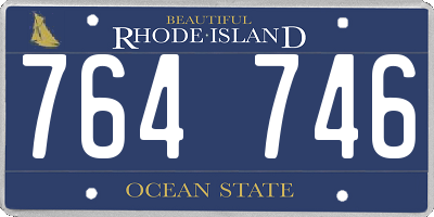 RI license plate 764746
