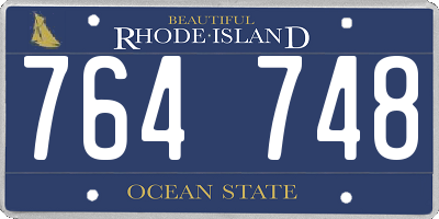 RI license plate 764748