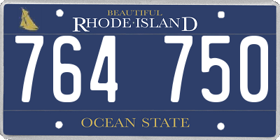RI license plate 764750