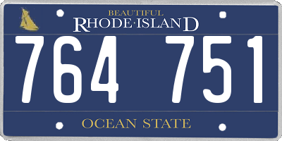 RI license plate 764751