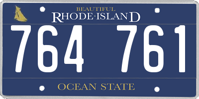 RI license plate 764761