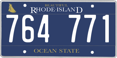 RI license plate 764771