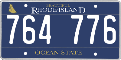 RI license plate 764776