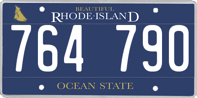 RI license plate 764790