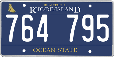 RI license plate 764795