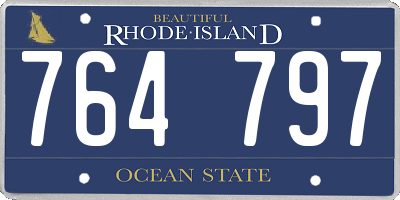 RI license plate 764797