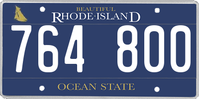 RI license plate 764800