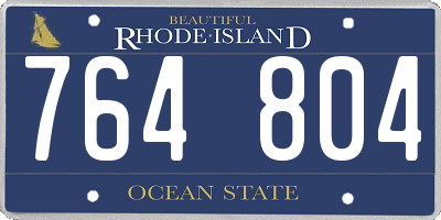 RI license plate 764804