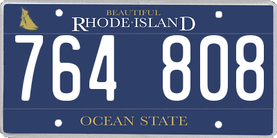 RI license plate 764808
