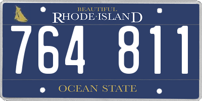 RI license plate 764811