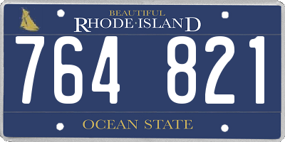 RI license plate 764821