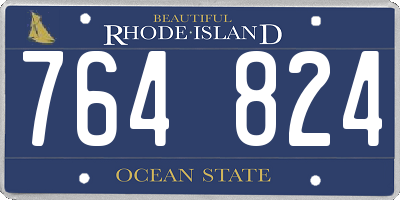 RI license plate 764824