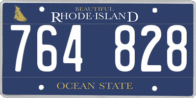RI license plate 764828